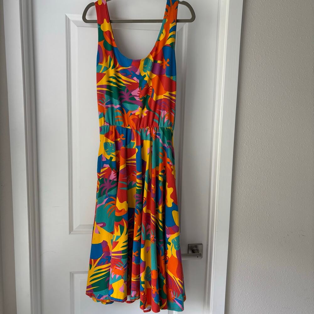 Nooworks Tropico Print Vacation Dress Size 3XL Maximalism Dopamine Slow Fashion